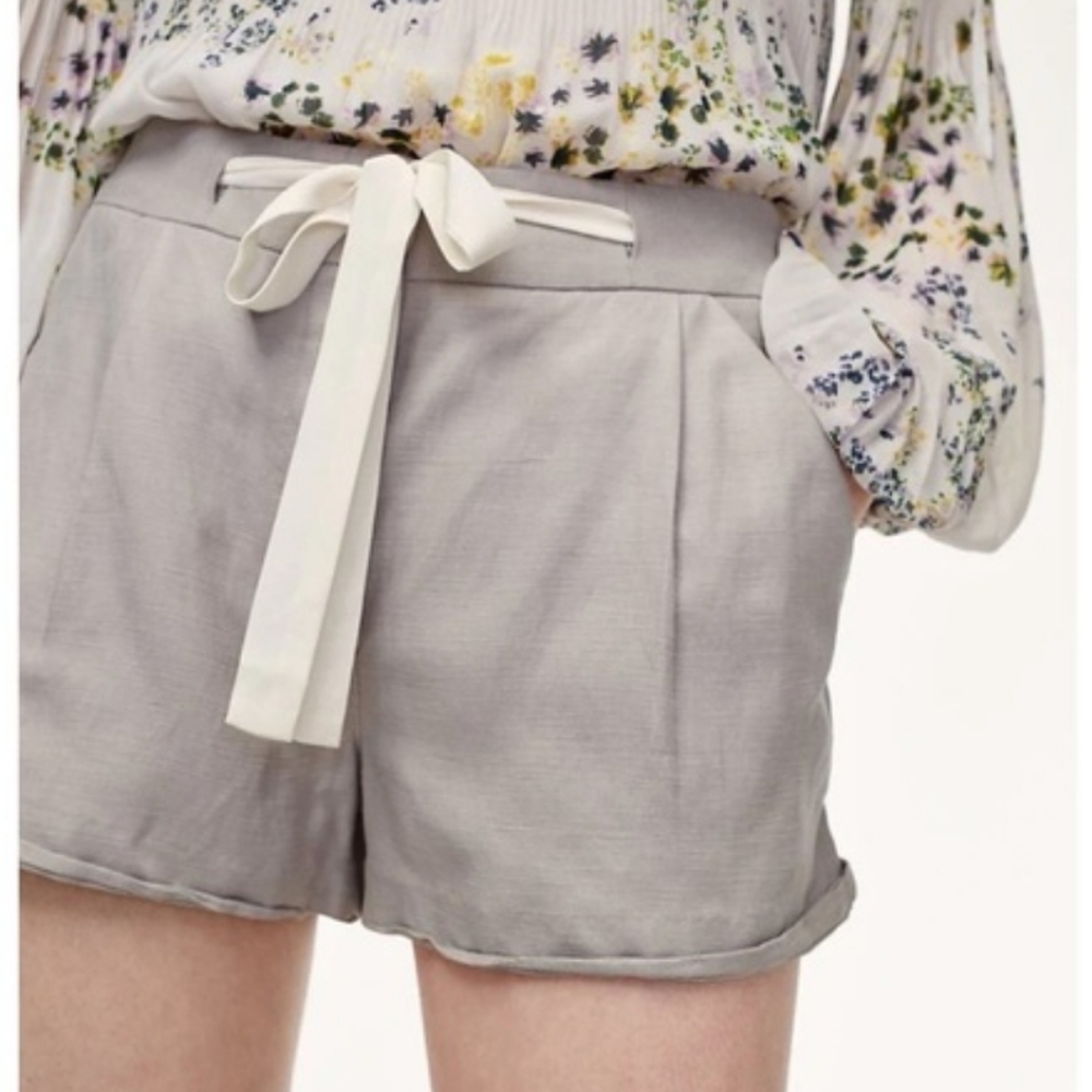 WILFRED | Aritzia Allegra lyocell linen blend belted shorts
